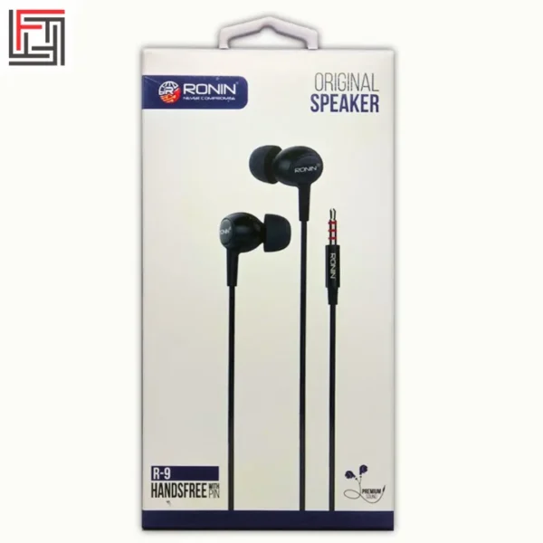 Ronin R9 Handfree Wired Earphones Black