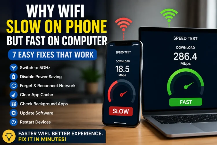 wifi slow on phone but fast on computer