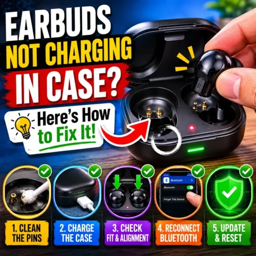 earbuds not charging in case